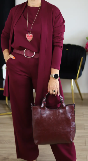 💞Ensemble 3 pièces élégant comprenant un cardigan long, un haut et un pantalon💞LIVRAISON GRATUITE