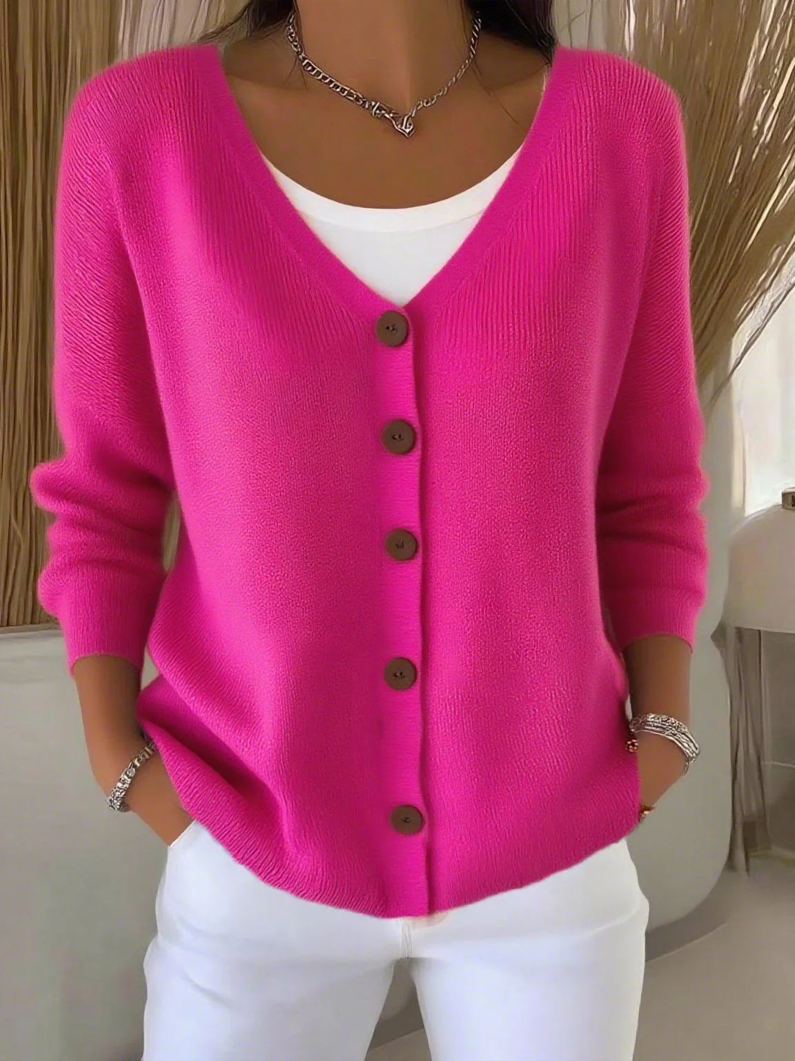Mila | Klassisk Strikcardigan