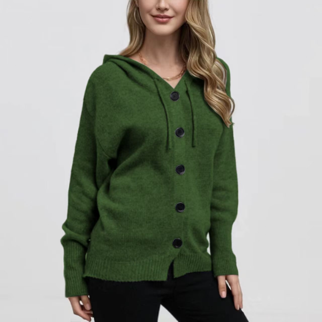 Alva | Strikcardigan med Hætte
