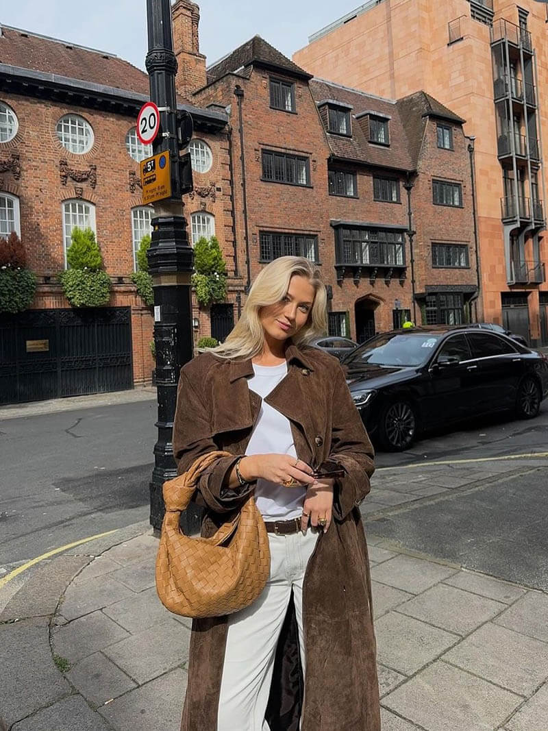 Emilia | Suede Trenchcoat