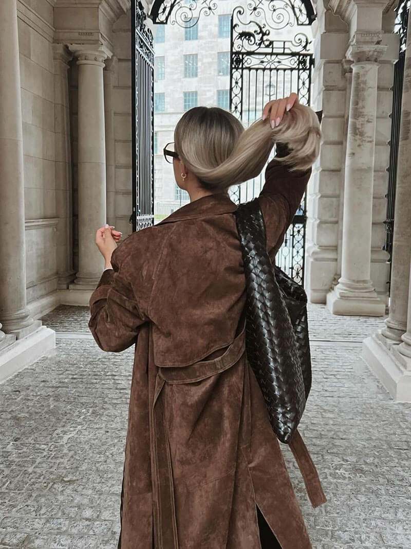 Emilia | Suede Trenchcoat