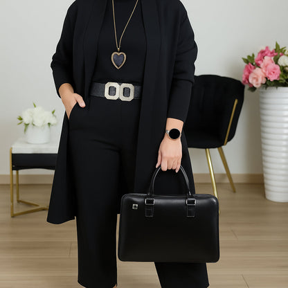 💞Ensemble 3 pièces élégant comprenant un cardigan long, un haut et un pantalon💞LIVRAISON GRATUITE