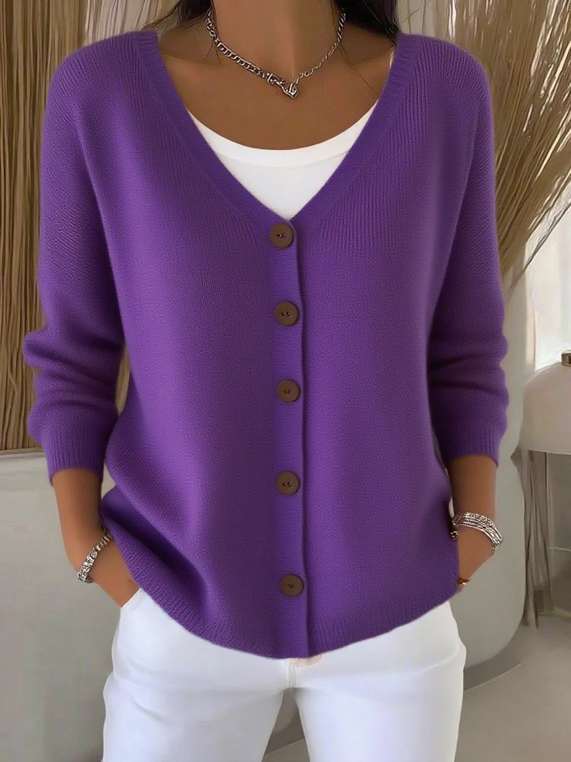 Mila | Klassisk Strikcardigan