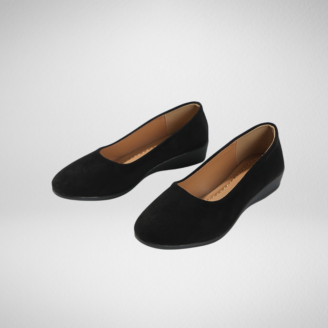 Éliane – Komfortable ballerinaer med kilehæl