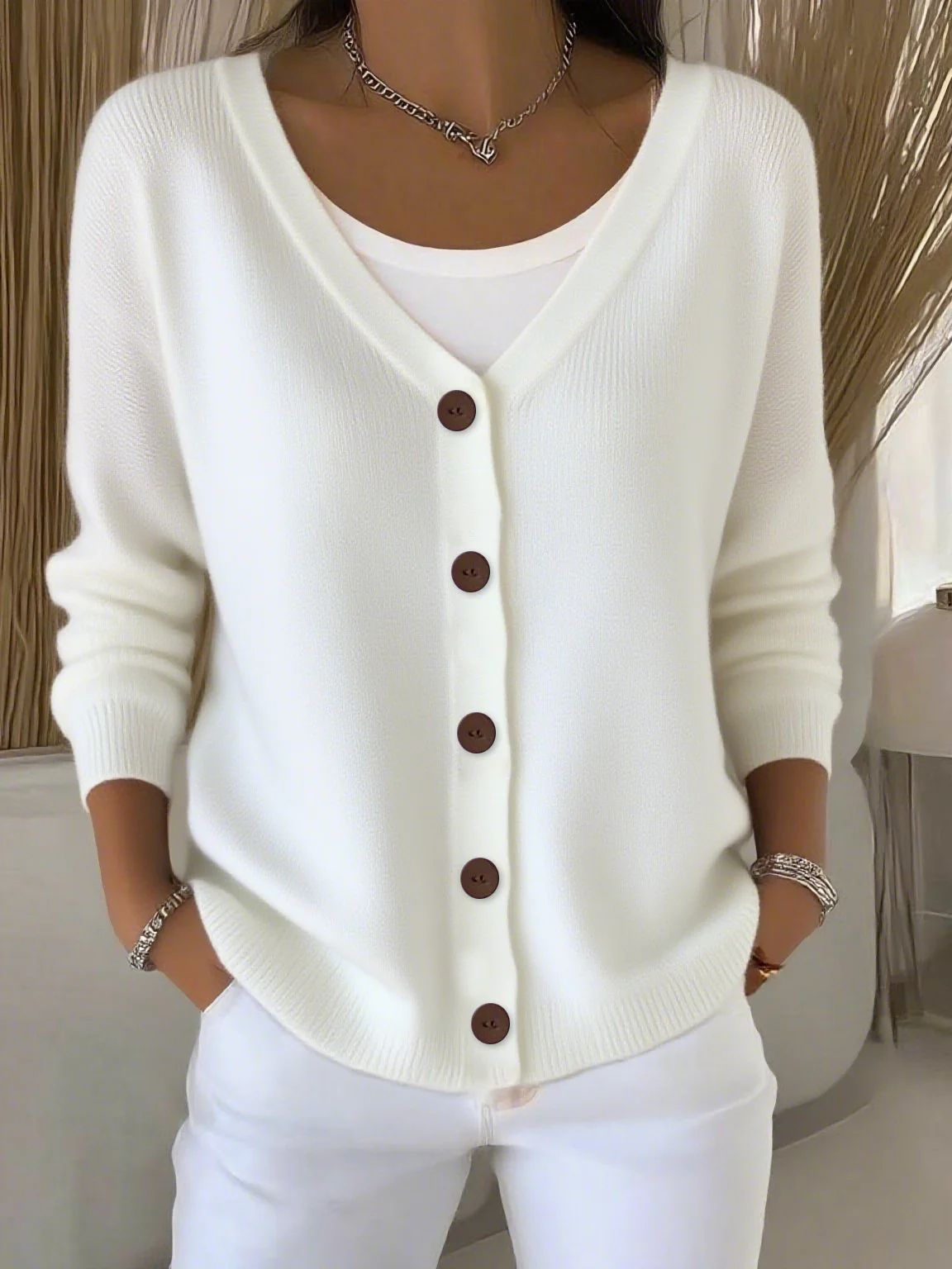 Mila | Klassisk Strikcardigan