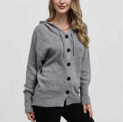 Alva | Strikcardigan med Hætte
