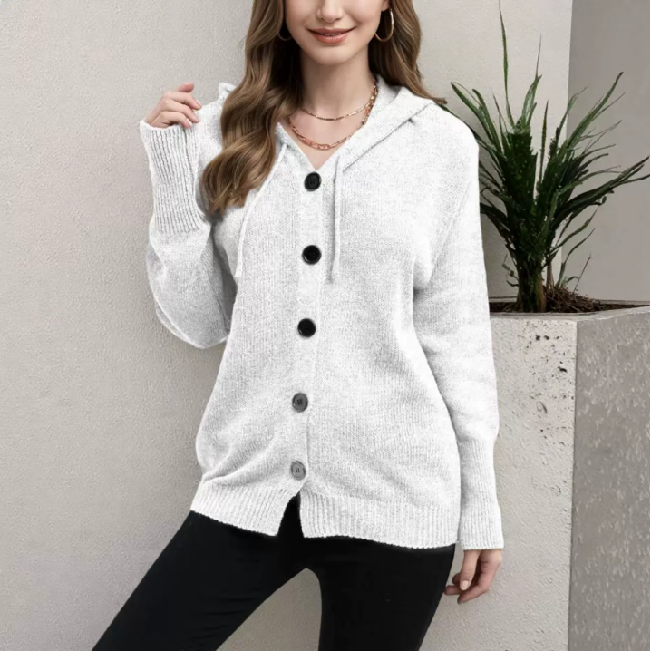 Alva | Strikcardigan med Hætte
