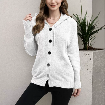 Alva | Strikcardigan med Hætte