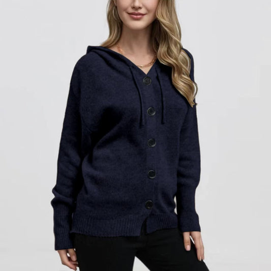 Alva | Strikcardigan med Hætte
